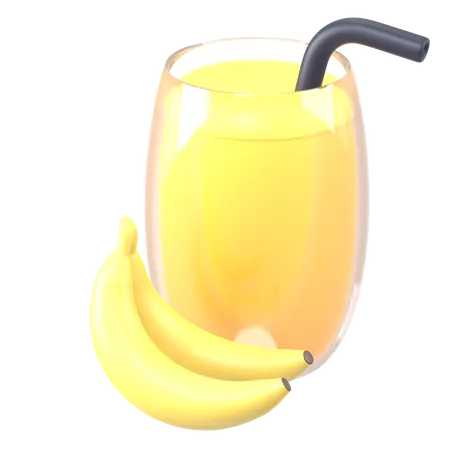 Suco de banana  3D Icon