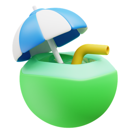 Suco de coco  3D Icon