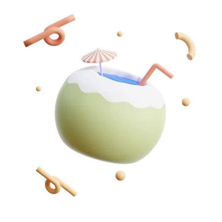 Suco de coco  3D Icon