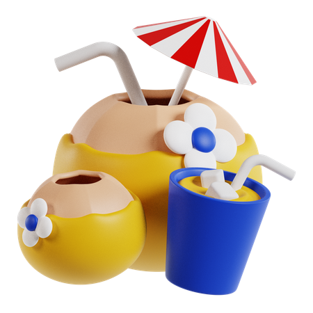 Suco de coco  3D Icon