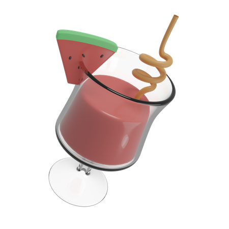 Suco de melancia  3D Illustration