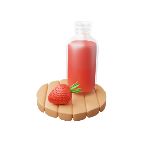 Suco de morango  3D Icon