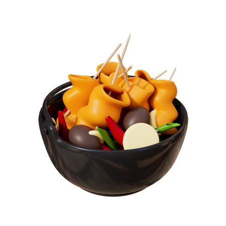 Momos sud-coréennes  3D Illustration