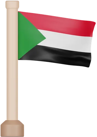 Sudan Flag  3D Icon