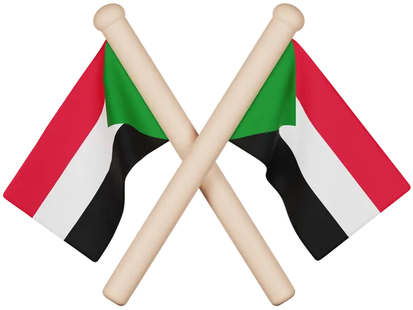 Sudan Flag  3D Icon