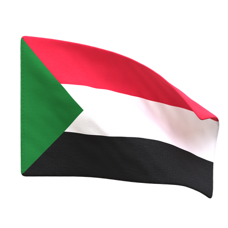 Sudan Flag  3D Icon