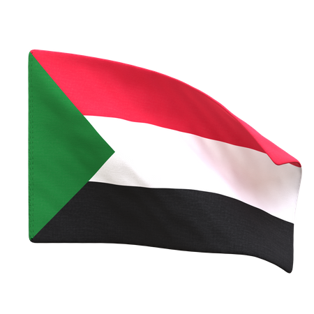 Sudan Flag  3D Icon