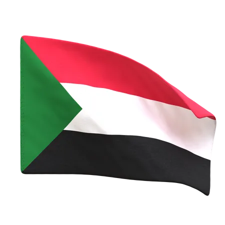 Sudan Flag  3D Icon