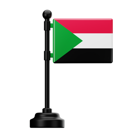 Sudan-Flagge  3D Icon