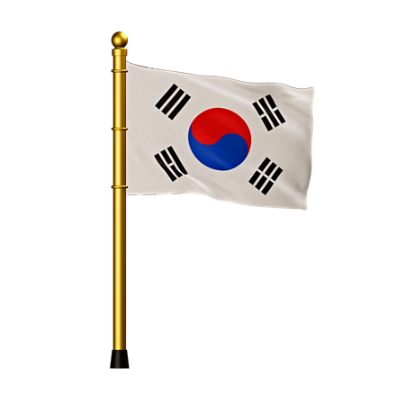 Südkorea flagge  3D Icon