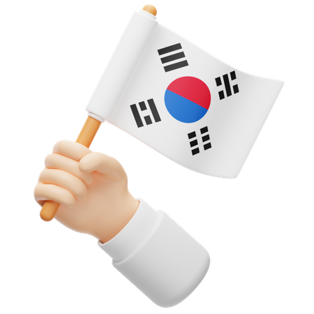 Südkorea flagge  3D Icon