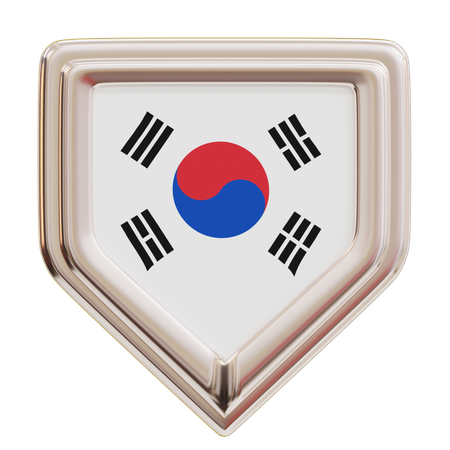 Südkorea flagge  3D Icon