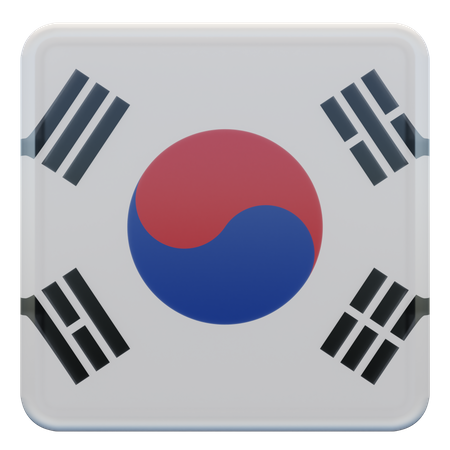 Südkorea flagge  3D Flag