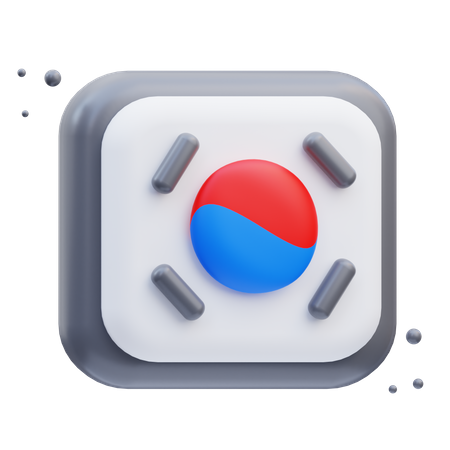 Südkoreanische Landesflagge  3D Icon