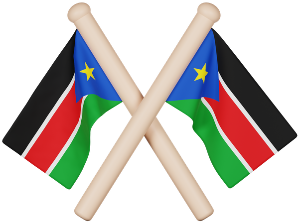 Südsudan Flagge  3D Icon