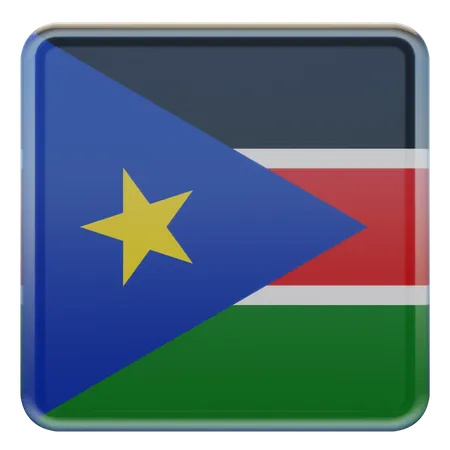 Quadratische Flagge des Südsudan  3D Icon