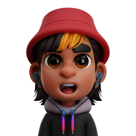 Chico con gorro  3D Icon