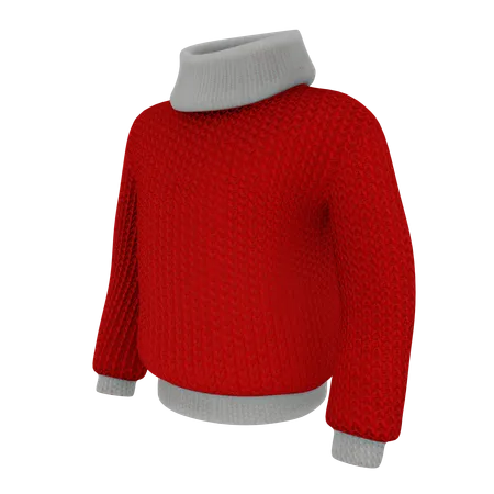 Suéter vermelho de papai noel  3D Icon