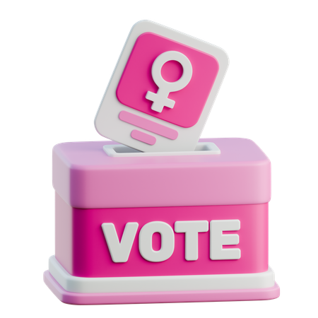 Le suffrage des femmes  3D Icon