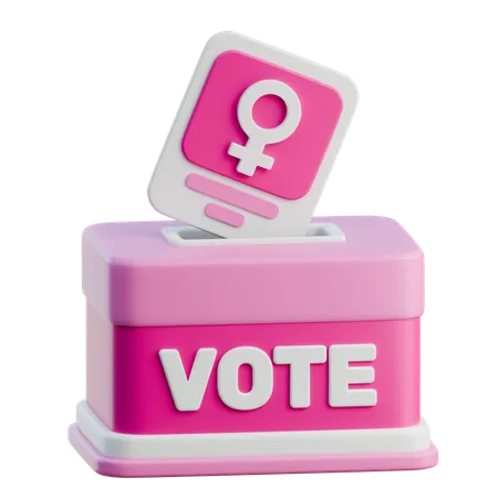 Le suffrage des femmes  3D Icon