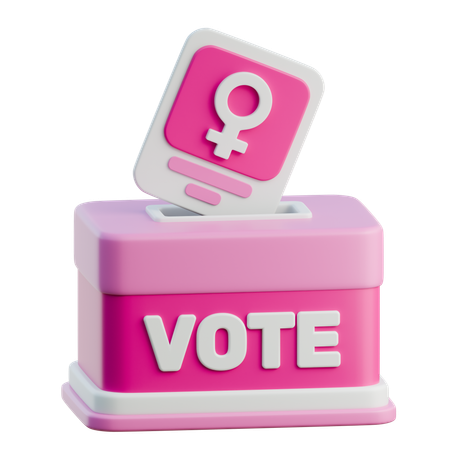 Sufragio de las mujeres  3D Icon