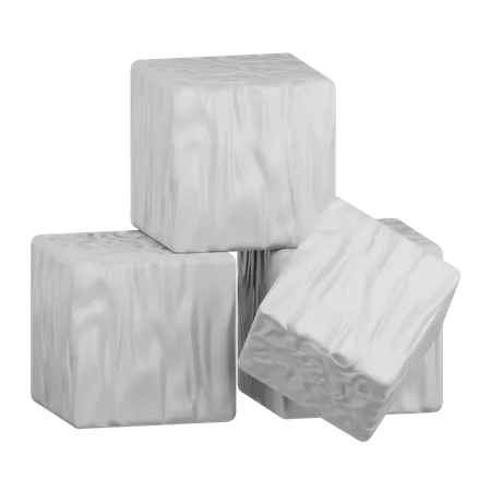 3 D Rendering Sugar Cubes Isolated Useful For Food Allergen Allergy Disease And Antigen Design Element 3D Icon