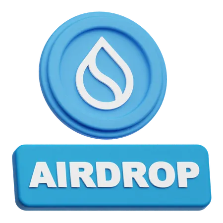 Sui Airdrop  3D Icon