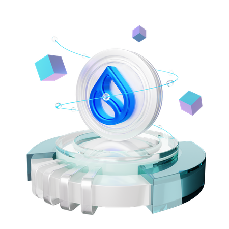 Über Münzen  3D Icon