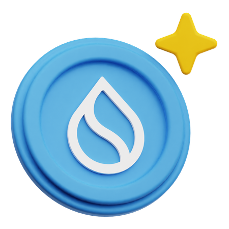 SUI Coin  3D Icon