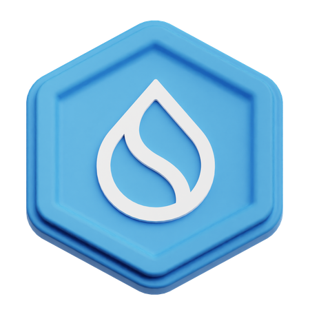 SUI Coin  3D Icon