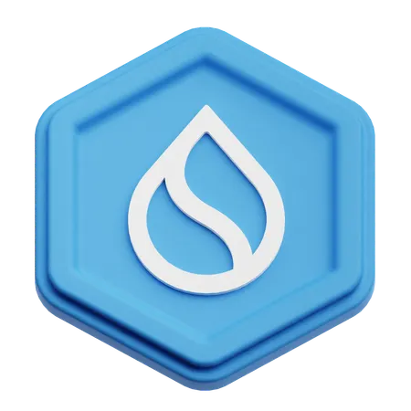 SUI Coin  3D Icon