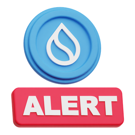 SUI Coin alert  3D Icon