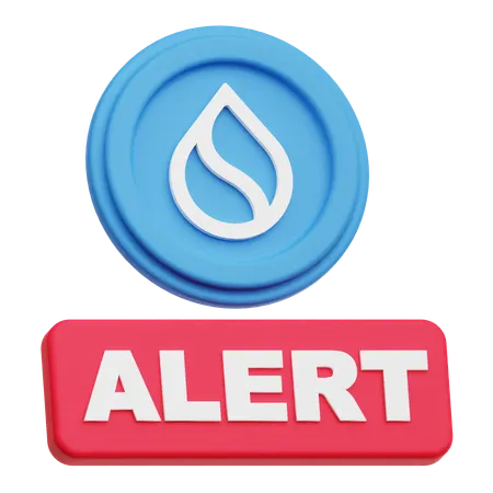 SUI Coin alert  3D Icon