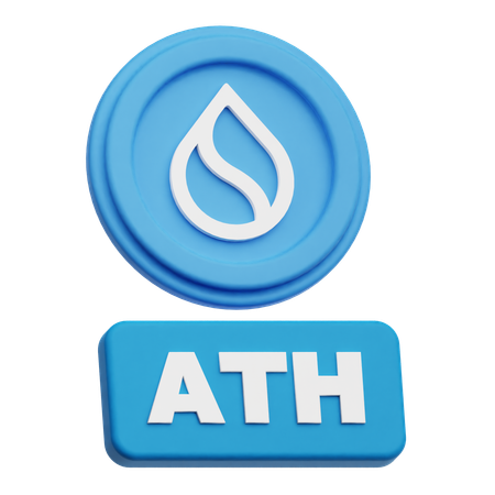 SUI Coin  ATH  3D Icon