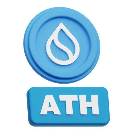 SUI Coin  ATH  3D Icon