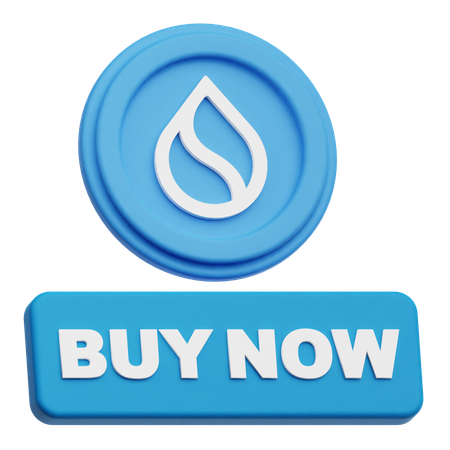 SUI Coin  buy now  3D Icon