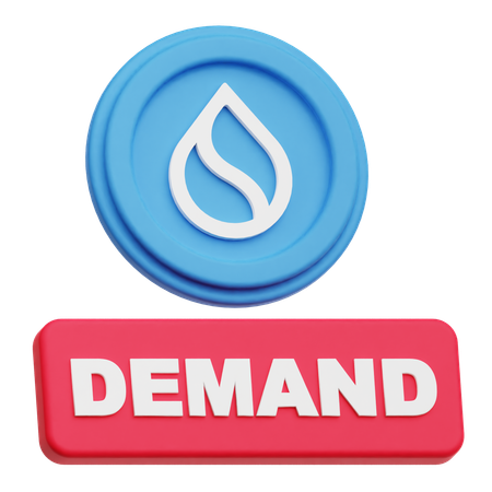 SUI Coin demand  3D Icon