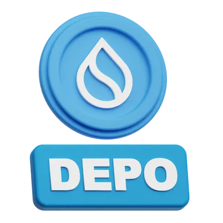 SUI Coin  depo  3D Icon