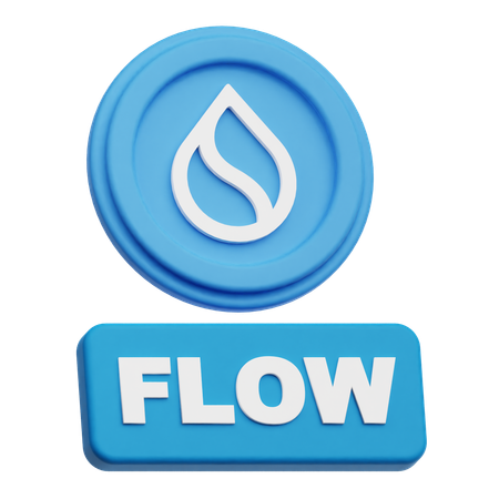 SUI Coin  flow  3D Icon
