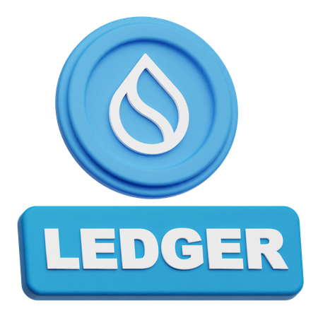 SUI Coin  ledger  3D Icon