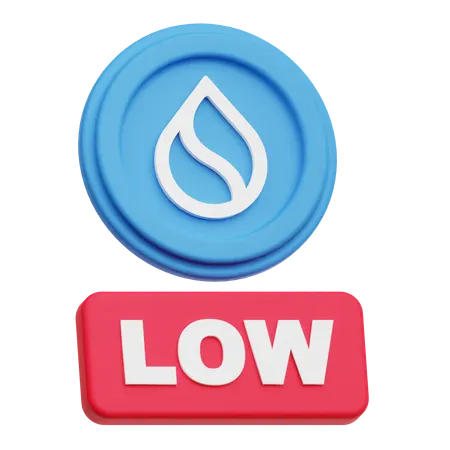 SUI Coin  low  3D Icon