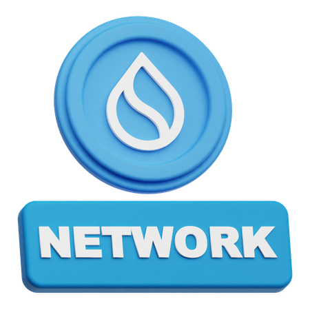 SUI Coin network  3D Icon