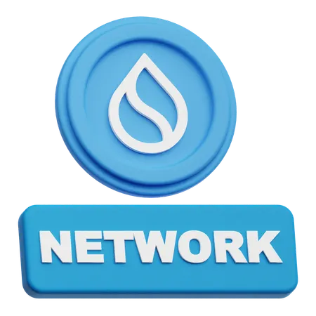 SUI Coin network  3D Icon