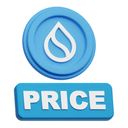 SUI Coin price  3D Icon