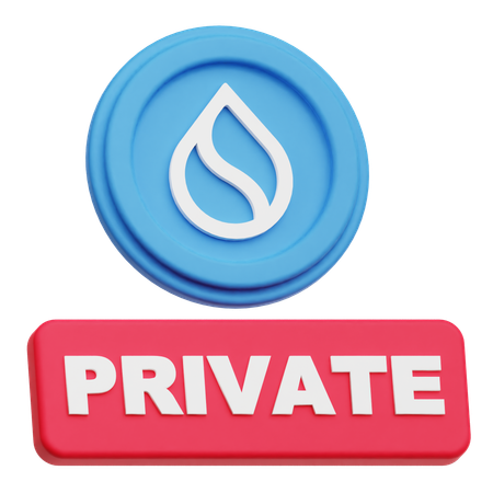 SUI Coin  private  3D Icon