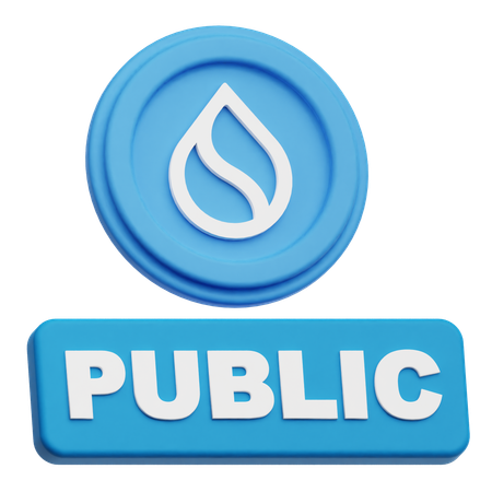 SUI Coin  public  3D Icon