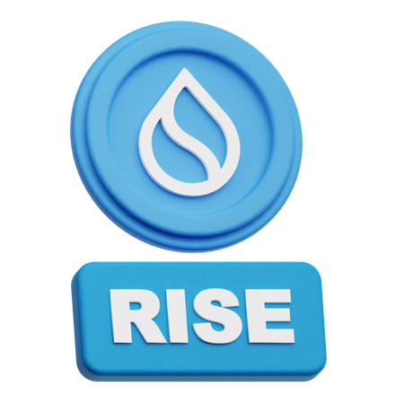 SUI Coin rise  3D Icon