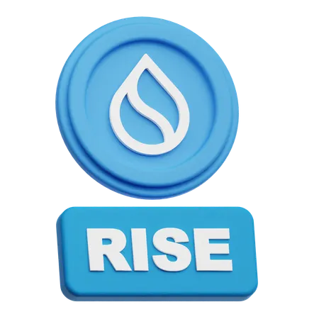 SUI Coin rise  3D Icon