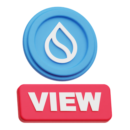 SUI Coin  view  3D Icon