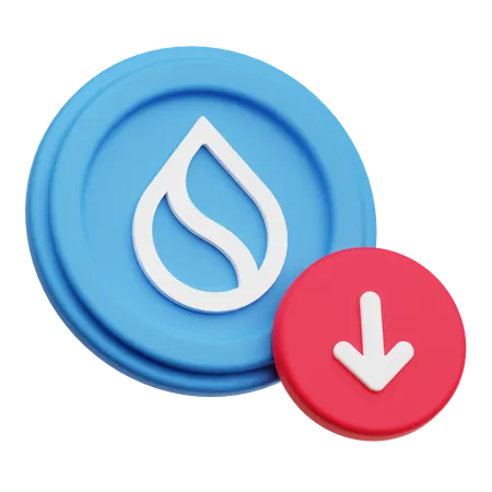 Sui Down  3D Icon